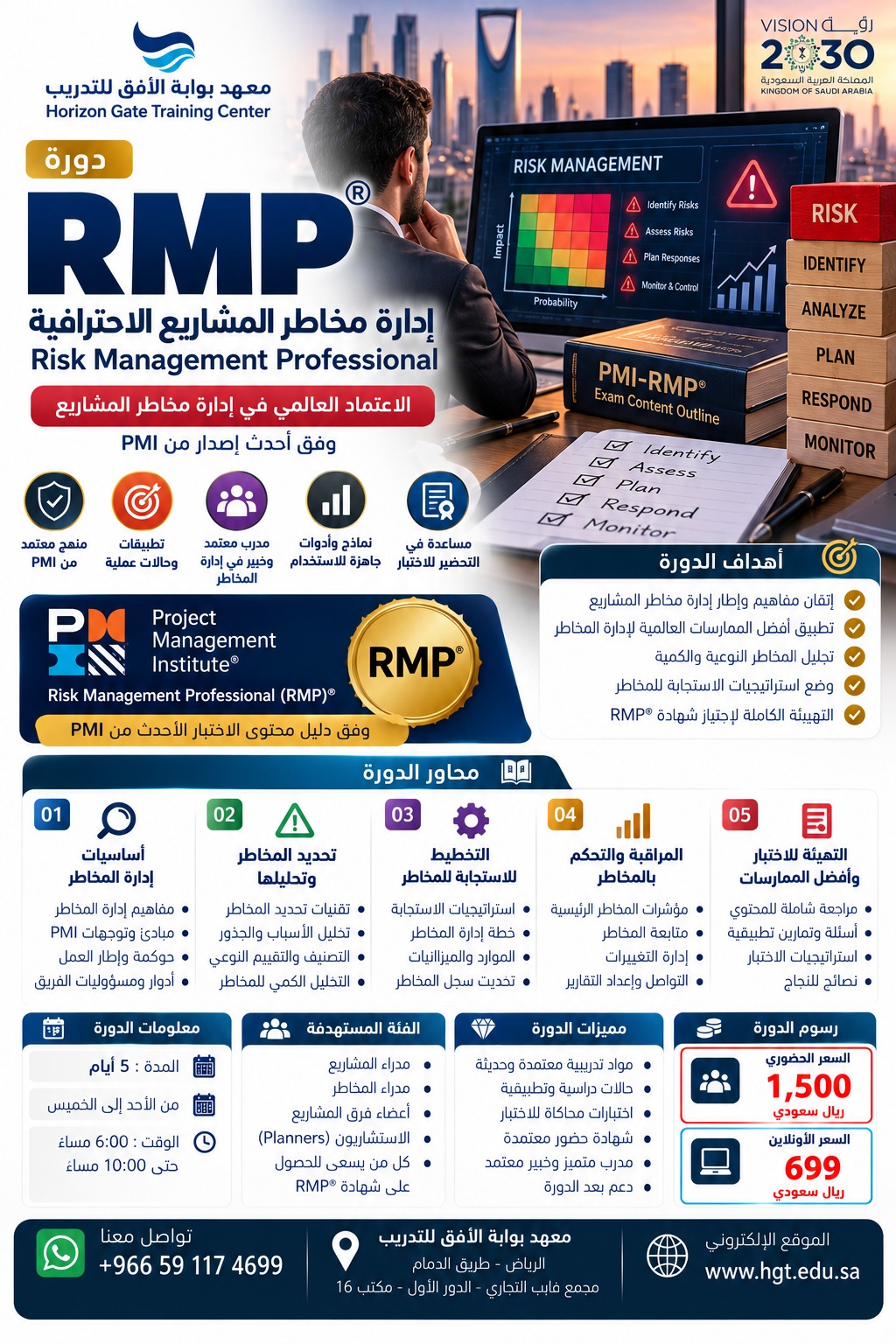 دورة RMP® إدارة مخاطر المشاريع الاحترافية – Risk Management Professional